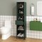 67" Tall Bathroom Cabinet Narrow Floor Cabinet with Fluted Door